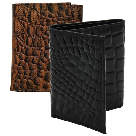 BLACKCANYON OUTFITTERS BCO RFID TRIFOLD WALLET/CROC EMB/BK/BR BCO5503ZC